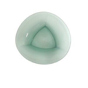 Cive Italy Glass Bowl Aqua Green Triangular Vintage Handmade 9.5” Serveware Home